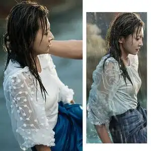 日本购他在k逆光中告白阮念初余玥同款衣服女韩版春夏圆领泡泡袖