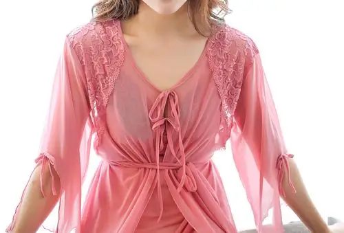 夏季新款高档网纱吊带性感甜美睡衣诱惑蕾丝吊带两件套睡裙