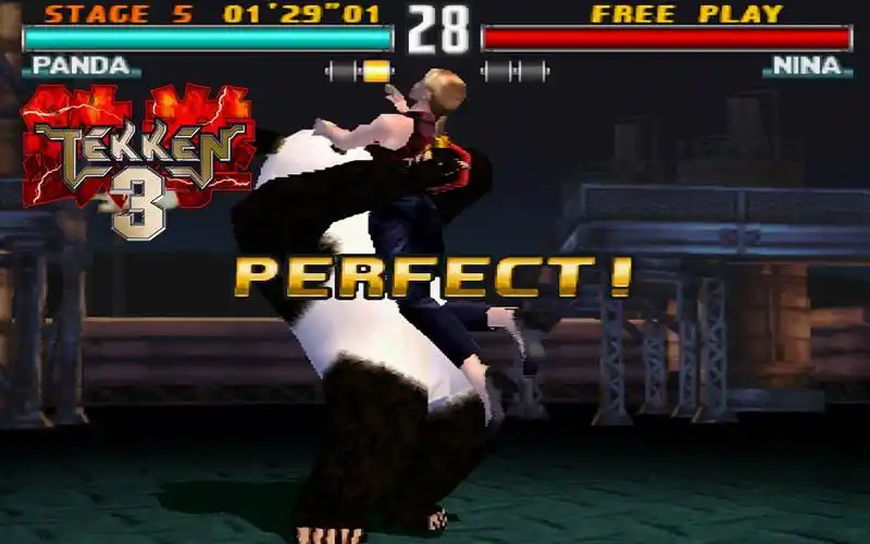 街机游戏铁拳3熊猫原声tas通关boss变身就为了闻一下熊猫屁