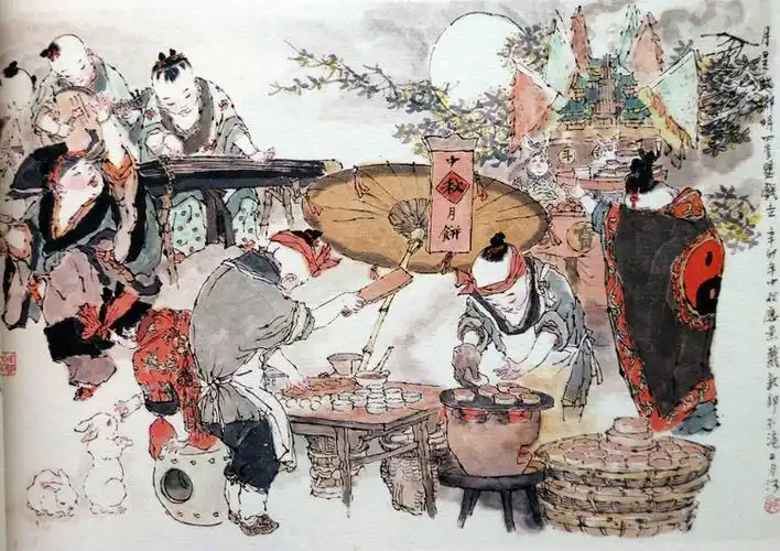 【书讯】上海辞书《戴敦邦画谱:中国风俗画》(一函两册)