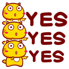 哈咪猫英文表情～yes