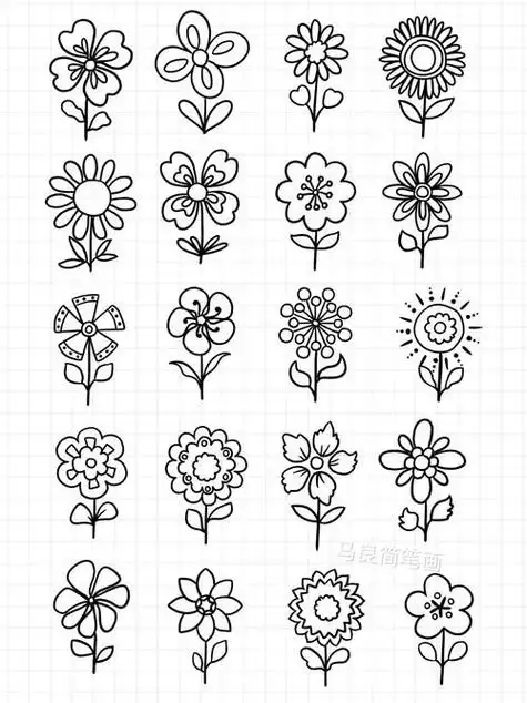 简笔画花朵简笔画花朵图片