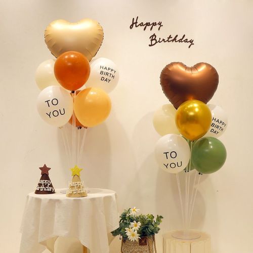 小红书桌面ins森系复古气球桌飘支架生日派对百天装饰周岁布置