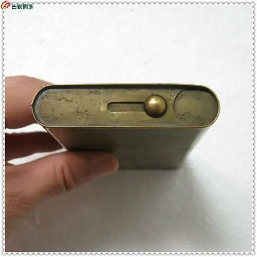 烟丝小铜盒 黄铜旱烟盒