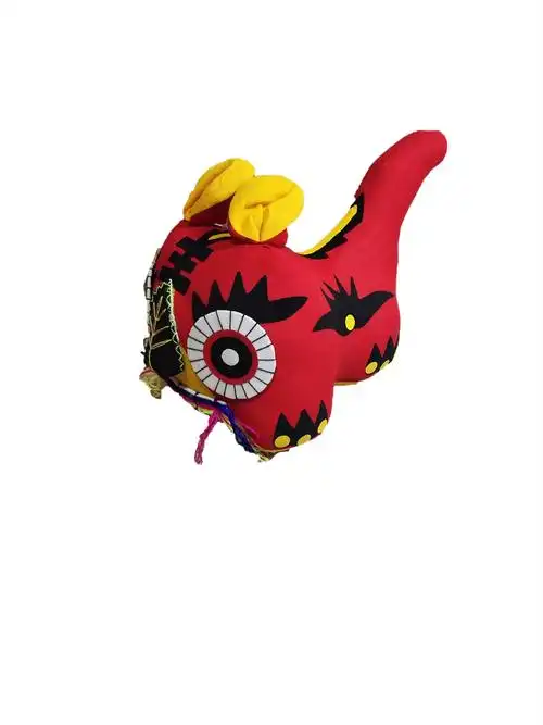 手工布老虎立体手绣鼻子中国特色民间布艺摆件出国布老虎