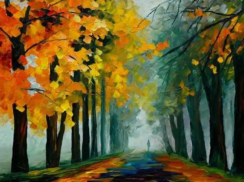 油画秋天