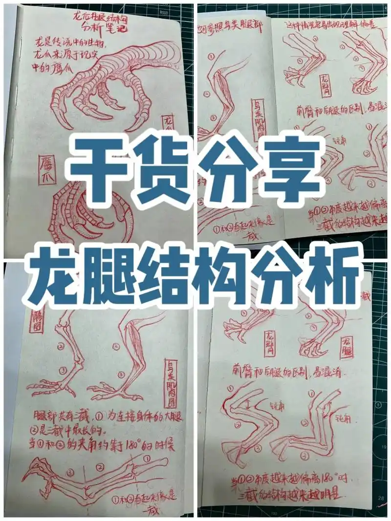 干货分享|龙腿结构分析笔记.#上热门 和@雲鹤-南流 老师一 - 抖音