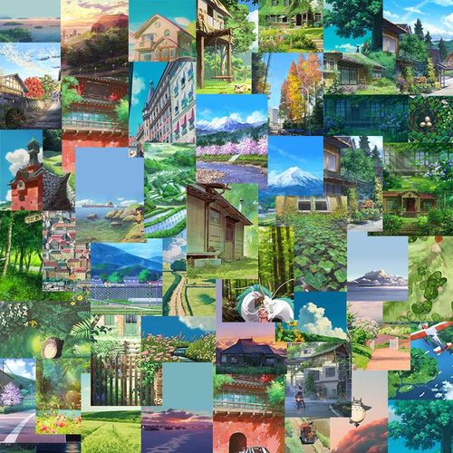 宫崎骏动漫风景贴纸笔记本电脑手机ipad水杯手账吉他装饰贴画防水