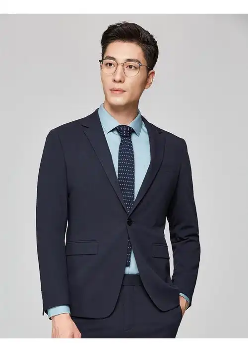 才子(tries)西服套装男士小西装外套商务正装结婚修身两件套青年韩版