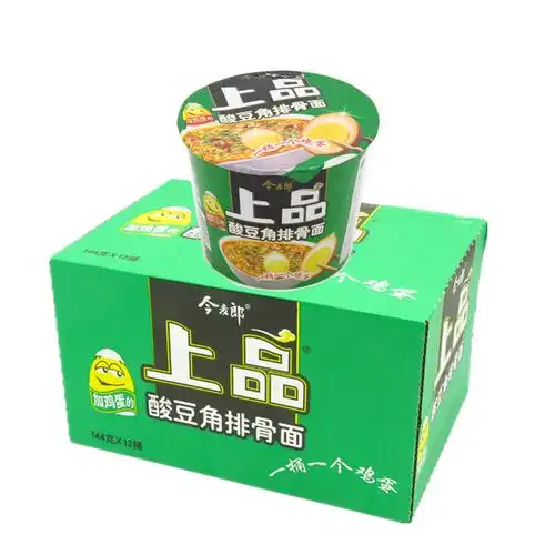 酸豆角方便面 卤蛋酸豆角排骨方便面144g*12桶速食泡面整箱 酸豆角*12