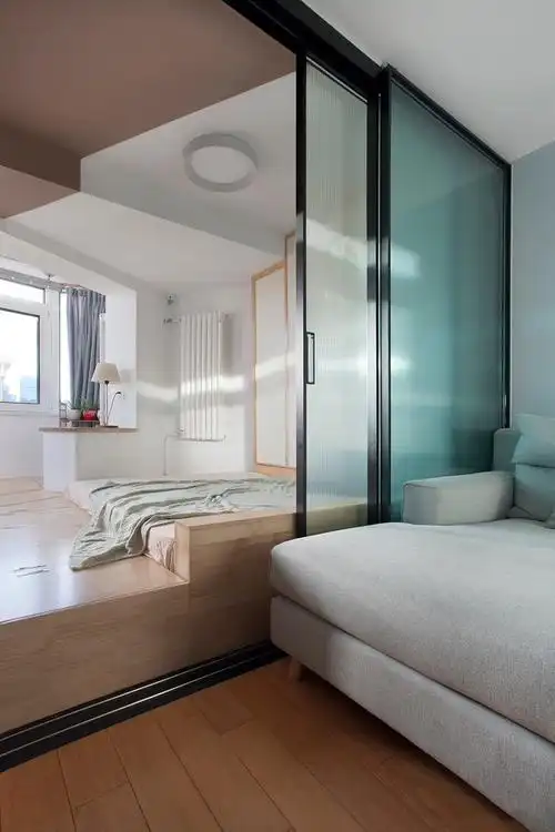 50现代小户型/一房装修效果图,一居变两居,住的别有用心装修案例效果