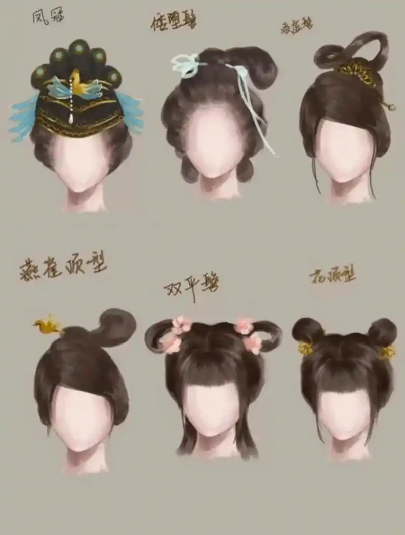 9494古代女子发型大全～ 喜欢汉服的妹子赶紧get起来～ 一般都
