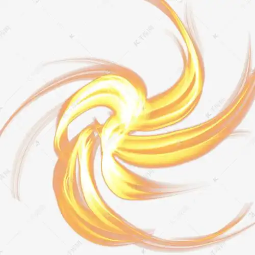 螺旋金色火焰素材