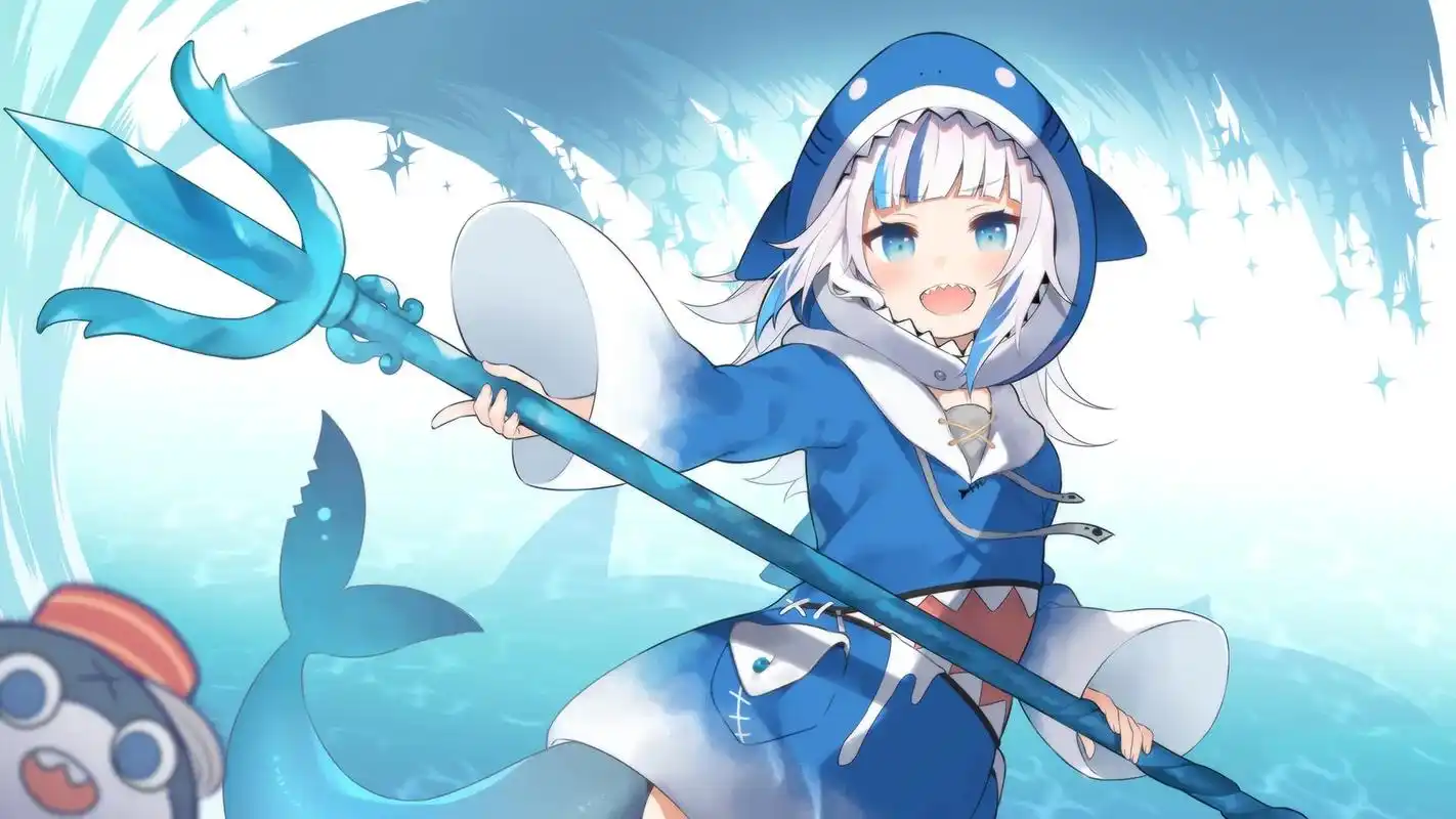 gura背景图#噶呜古拉 #gawrgura #二次元壁纸  - 抖音