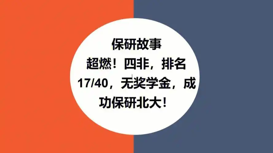 保研故事 | 四非,排名17/40,保研北大!