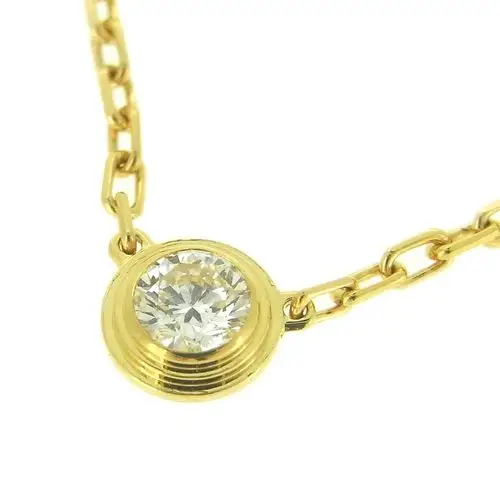 卡地亚cartier迪亚曼regier钻石吊坠750黄金x钻石女士项链dh51490