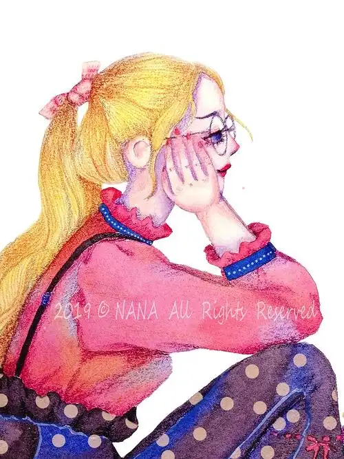 模糊的侧脸少女|插画|创作习作|本娜nana - 原创作品 - 站酷 (zcool)