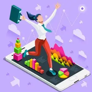 雄心勃勃的商业变革88职业抱负矢量概念照片