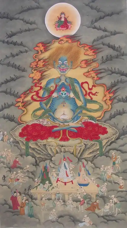 面燃大士,又称"监斋羽林大神","面燃鬼王","焦面大士","焦面大将","
