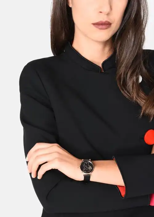 ea阿玛尼女士手表 石英 黑色真皮表带 /ar11102_nlp1_nlc