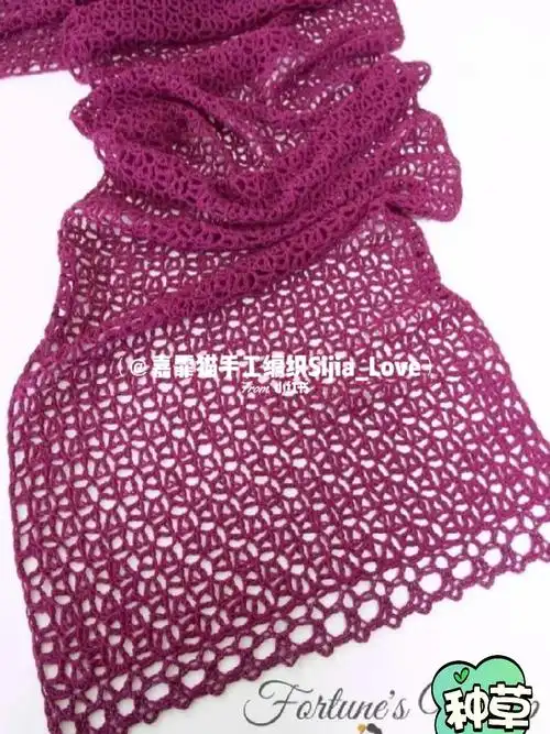 钩针编织铜钱花披肩围巾图解分享