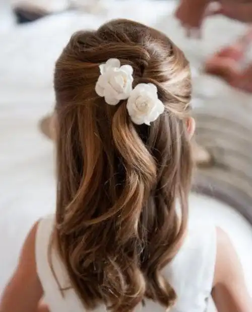 长头发小女孩怎么扎 头发半扎半披发打造美美小公主_儿童发型_发型轻