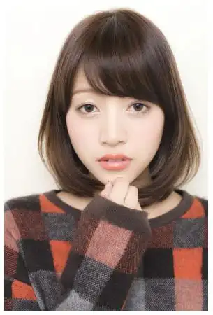 深栗色板栗色亚麻棕栗色栗色头发图片女生短发