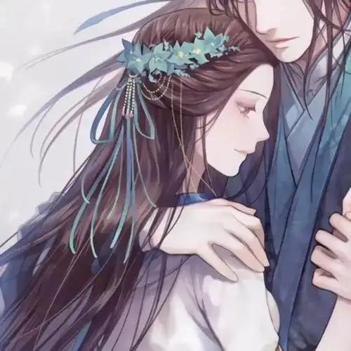 动漫古风情侣头像红衣一对