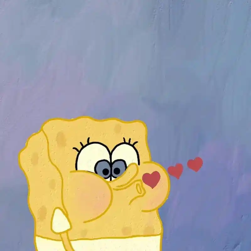 可爱卡通头像 海绵宝宝与派大星的爱 情侣头像来报告,你最钟 - 兑音