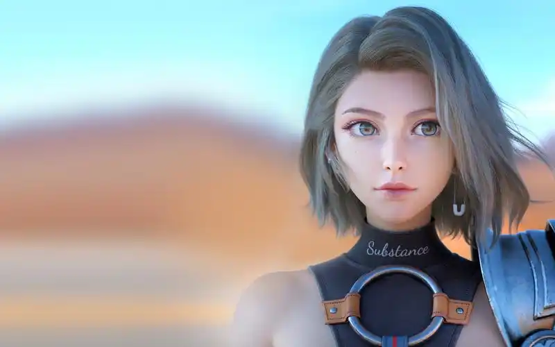 3d游戏元神短发美女高清电脑壁纸