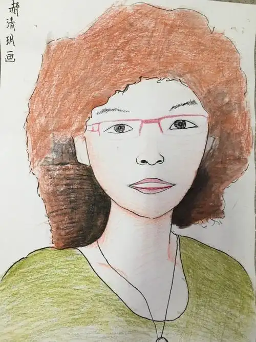 一师附小毕业生为老师画的肖像作品