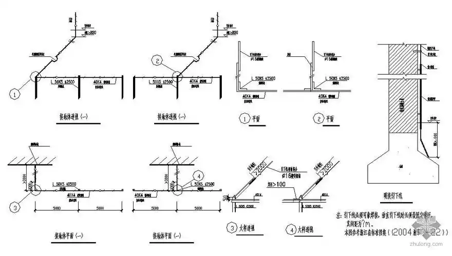 [节点详图]防雷接地节点详图