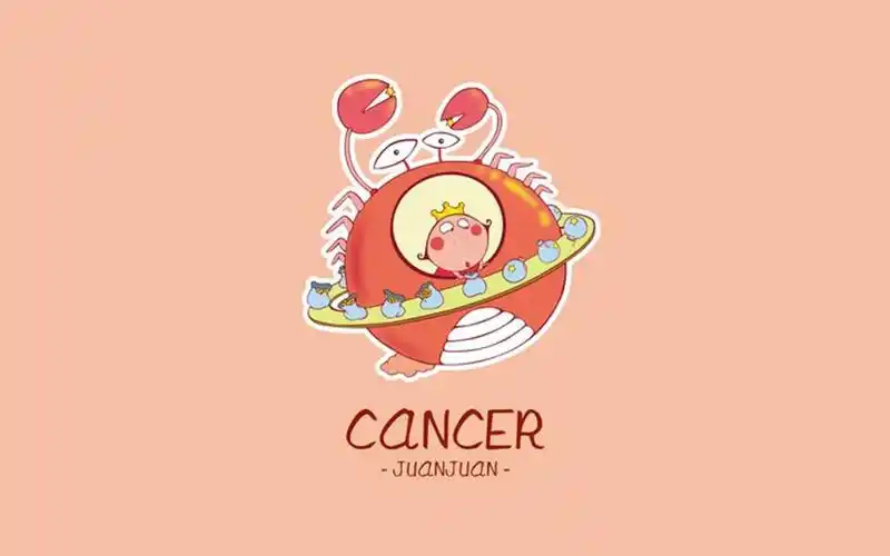 卡通明星的可爱巨蟹座插画,高清壁纸图片,生肖星座-回车桌面