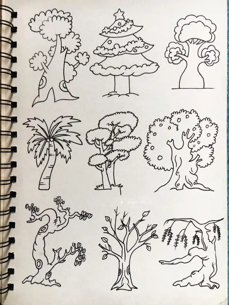 零基础 | 简笔画 | 树木主题(二)