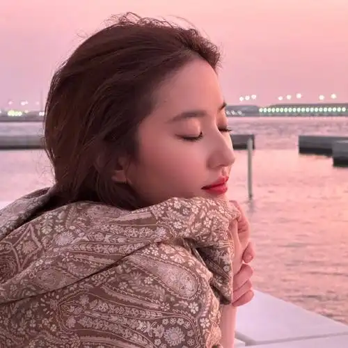 刘亦菲好运头像(落日版)95#刘亦菲日落随拍