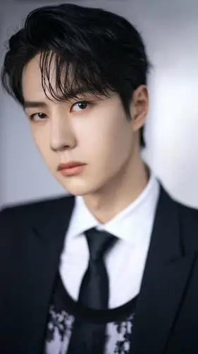 演员王一博,西装与镂空刺绣叠搭,黑白写意的优雅帅照来了