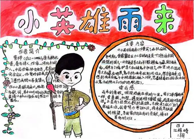 共读红色经典手抄报内容