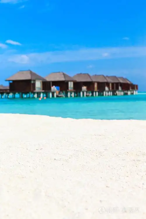 在马尔代夫的热带海滩