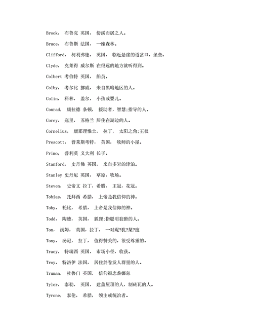 好听帅气的英文名字很酷的欣赏docx4页