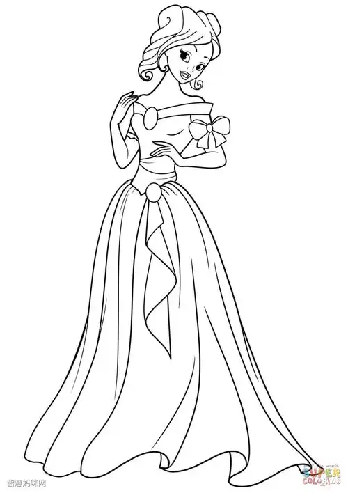 美丽的公主简笔画图片