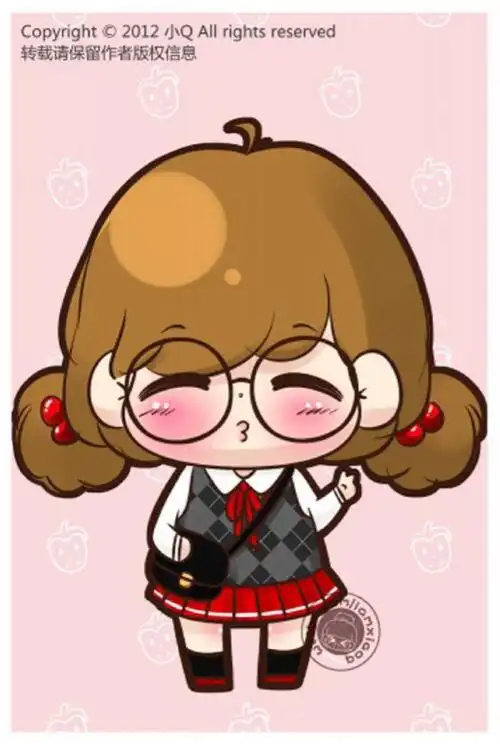 卡哇伊 萌小q 卡通美图 手机壁纸 各类素材 卡哇伊小女生 q版女生