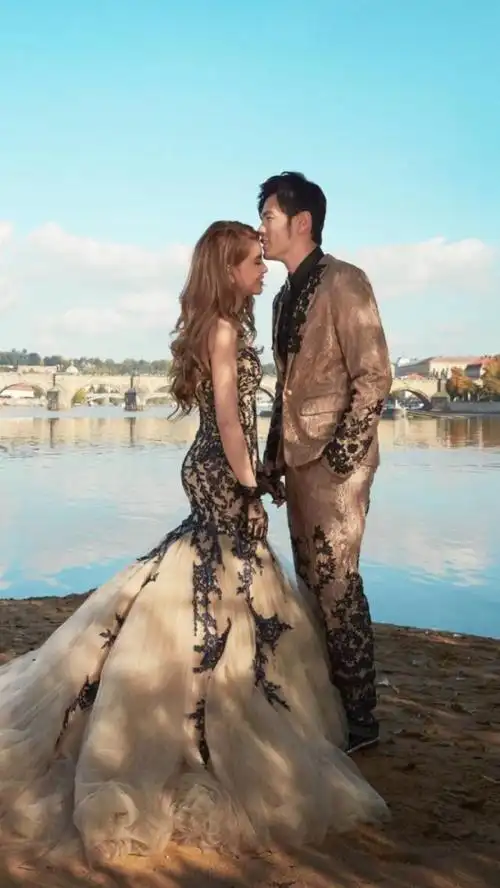 周杰伦昆凌婚纱系列明星平铺壁纸高清手机壁纸78637871