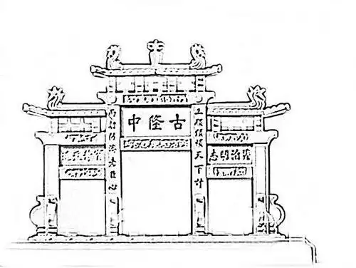 石家庄的牌坊简笔画