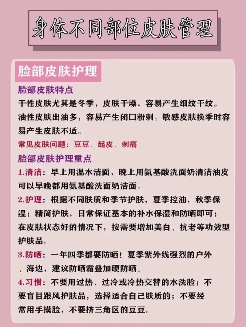 抖音图文来了 身体不同部位的皮肤管理,巨全面!快看看有没有 - 抖音