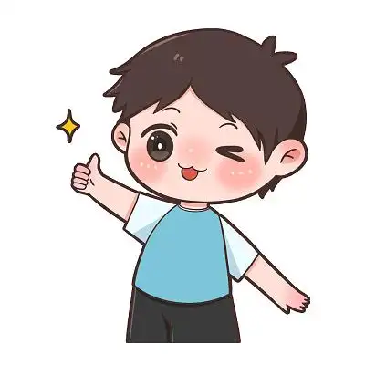 卡通人物点赞表情可爱男生png素材人物元素