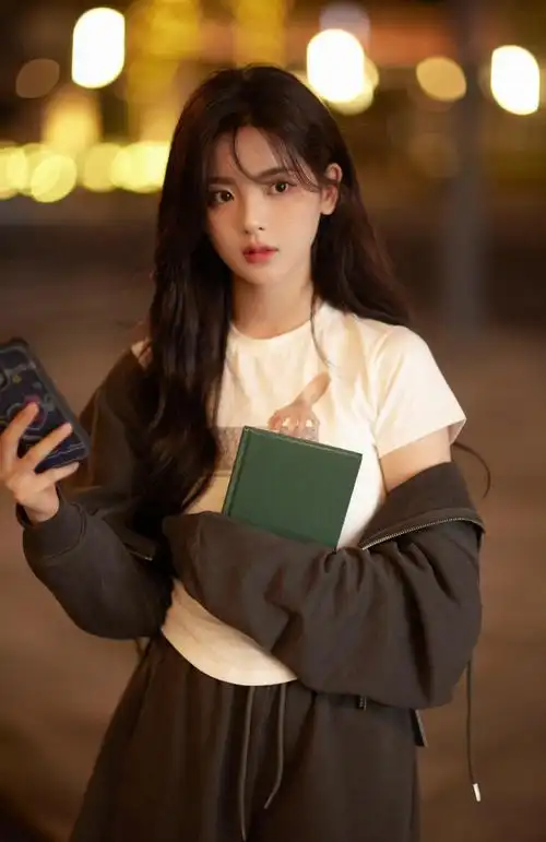 杨超越街头校园风写真大片释出 手执书本长发披肩气质温柔|校园风