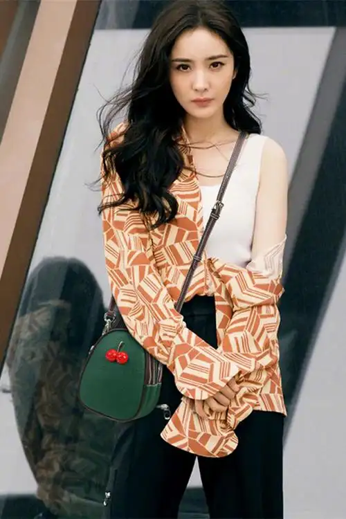 杨幂包上新小包包女包2021新款韩春夏百搭学生樱桃单肩斜挎包