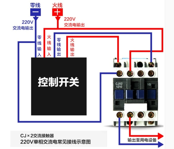 请问我买一个220v正泰cjt1一40a交流接触器怎样连接时控开关,能帮发过