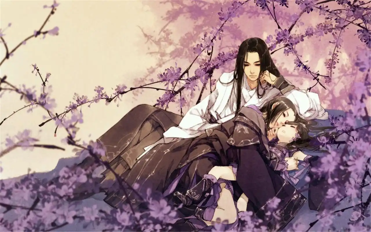 古典优雅中国风唯美古装美女高清手绘桌面壁纸(二)