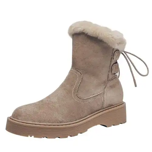 加厚雪地靴丨一脚蹬棉鞋女冬新款加绒高腰马丁靴中筒女防滑保暖靴